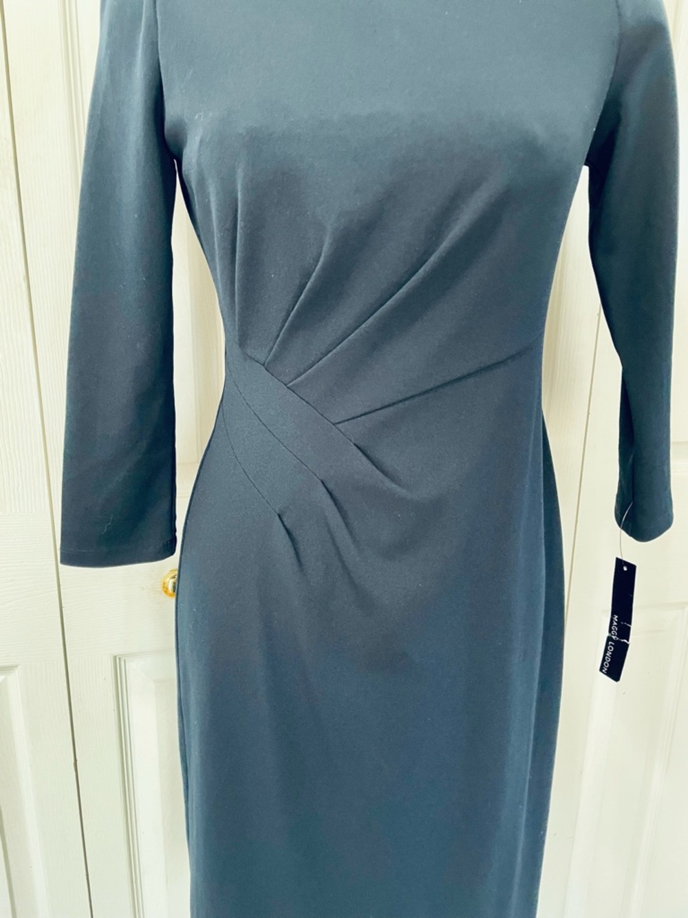 Maggy London Navy Long-Sleeve Sheath Dress